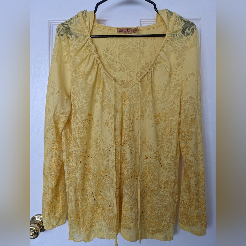 Yellow Hooded Blouse